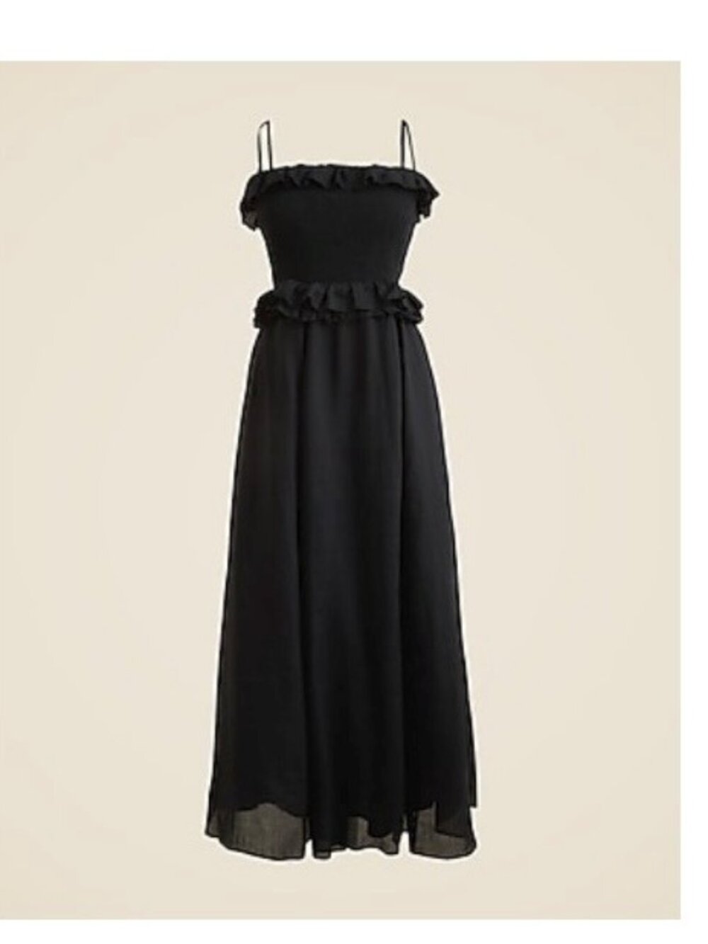 Brand New J Crew Long Linen Black Dress (With Tags)
